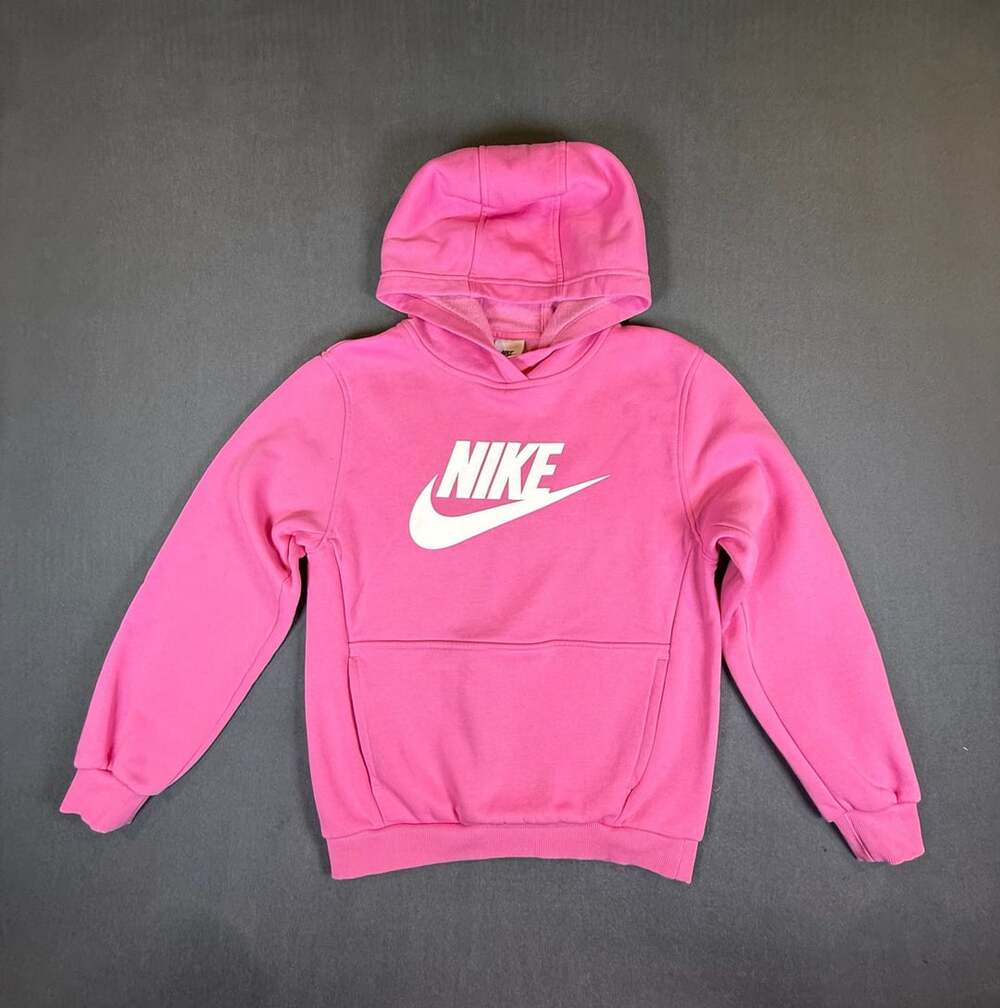 Nike Pink Logo Fleece Pullover Hoodie Girls XL